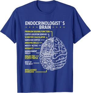 Endocrinologist Endocrine Diabetologsit Brain Endocrinology T-Shirt - T-Shirt | Royal