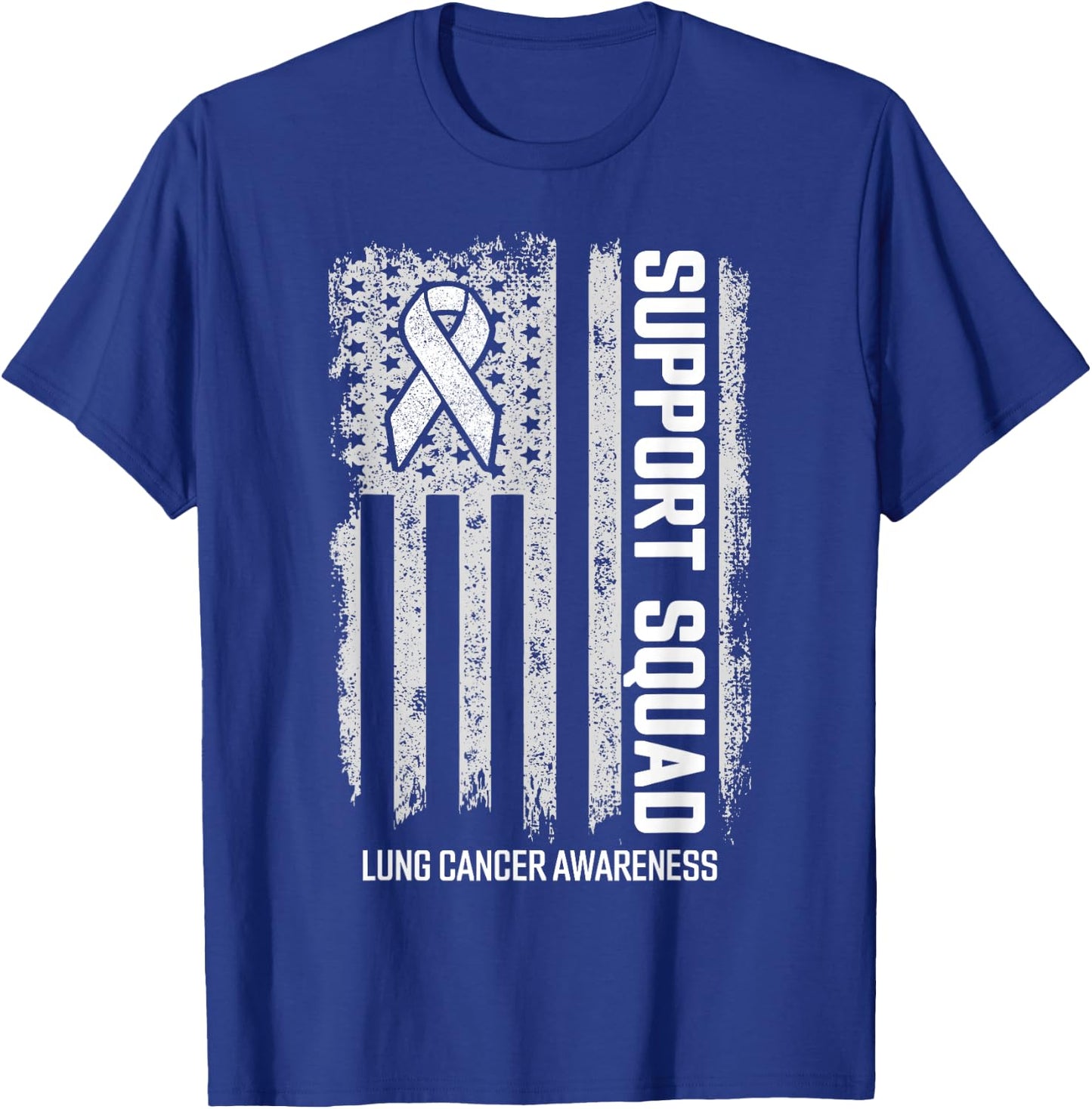 Lung Cancer Shirts Support Squad Lung Cancer Awareness T-Shirt - T-Shirt | Royal