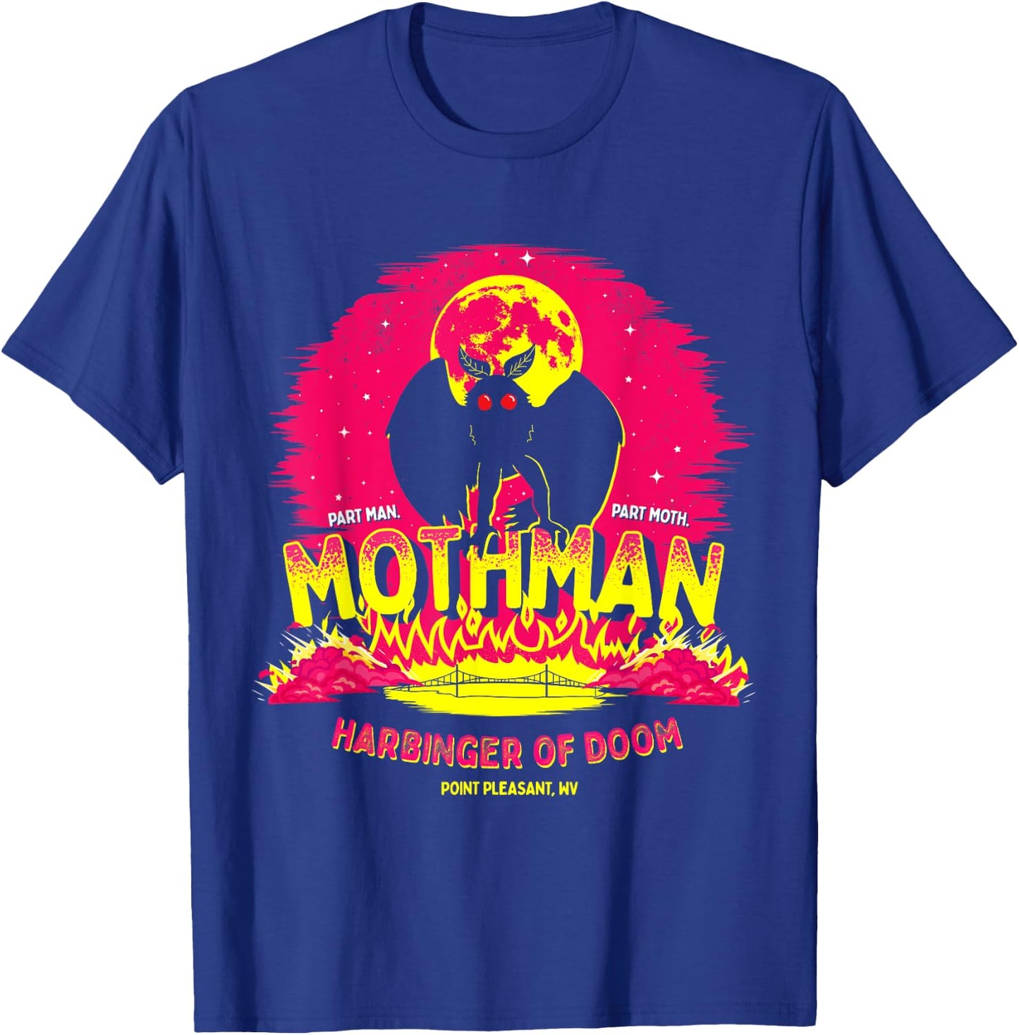 Mothman - Harbinger of Doom Funny Cryptid T-Shirt - T-Shirt | Royal