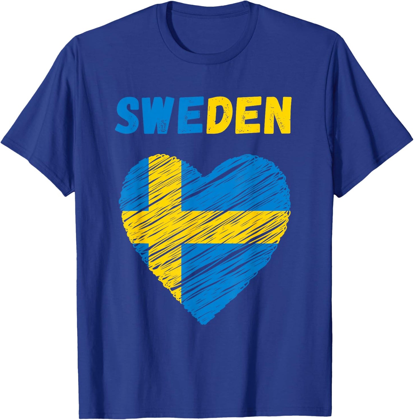 Sweden Flag Holiday Sweden Heart Swedish Flag T-Shirt - T-Shirt | Royal
