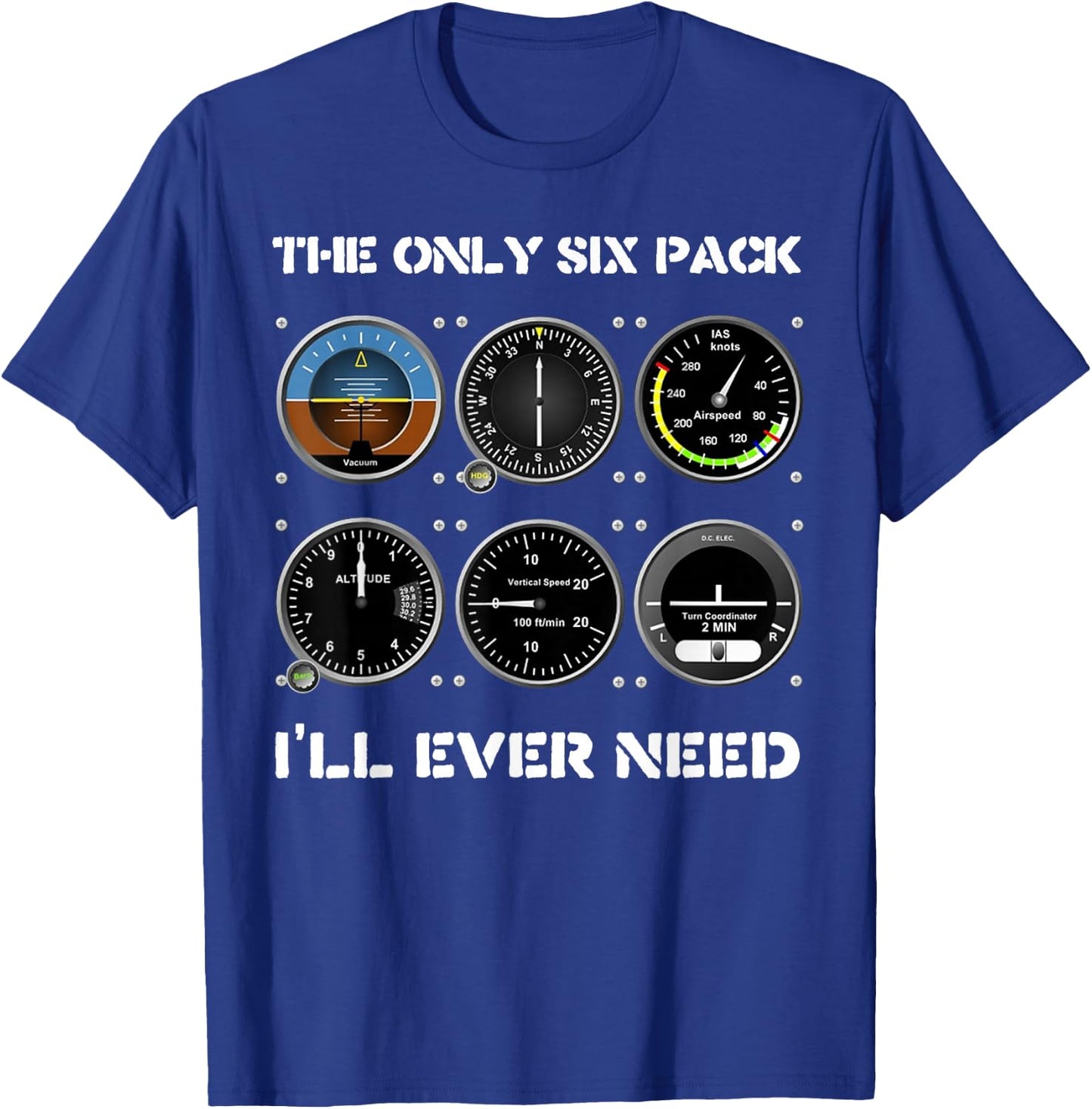 Funny Airplanes Pilot Commercial Pilots Gift T-Shirt - T-Shirt | Royal