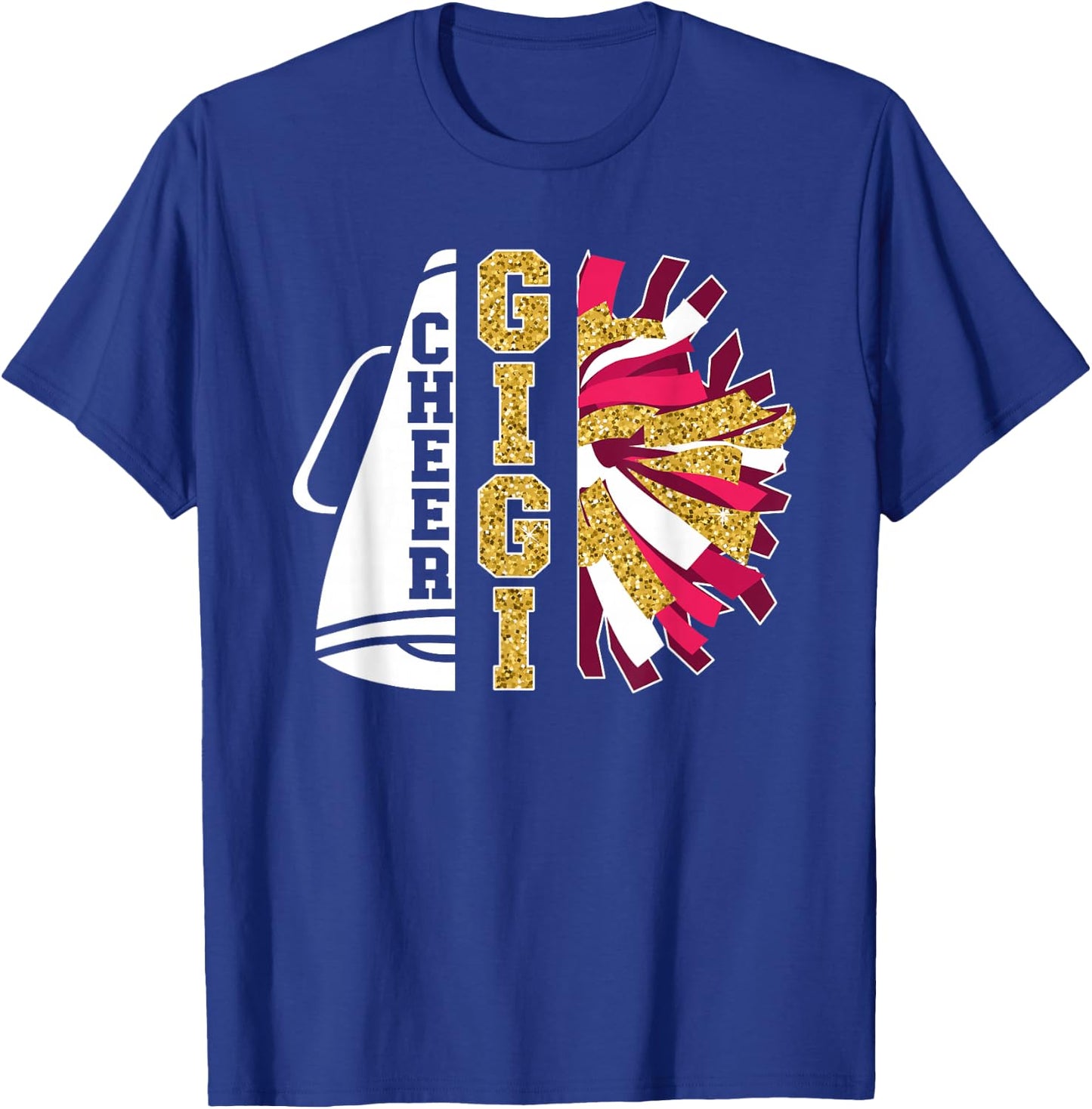 Cute Cheer Gigi Of A Cheerleader Gigi Grandma T-Shirt - T-Shirt | Royal