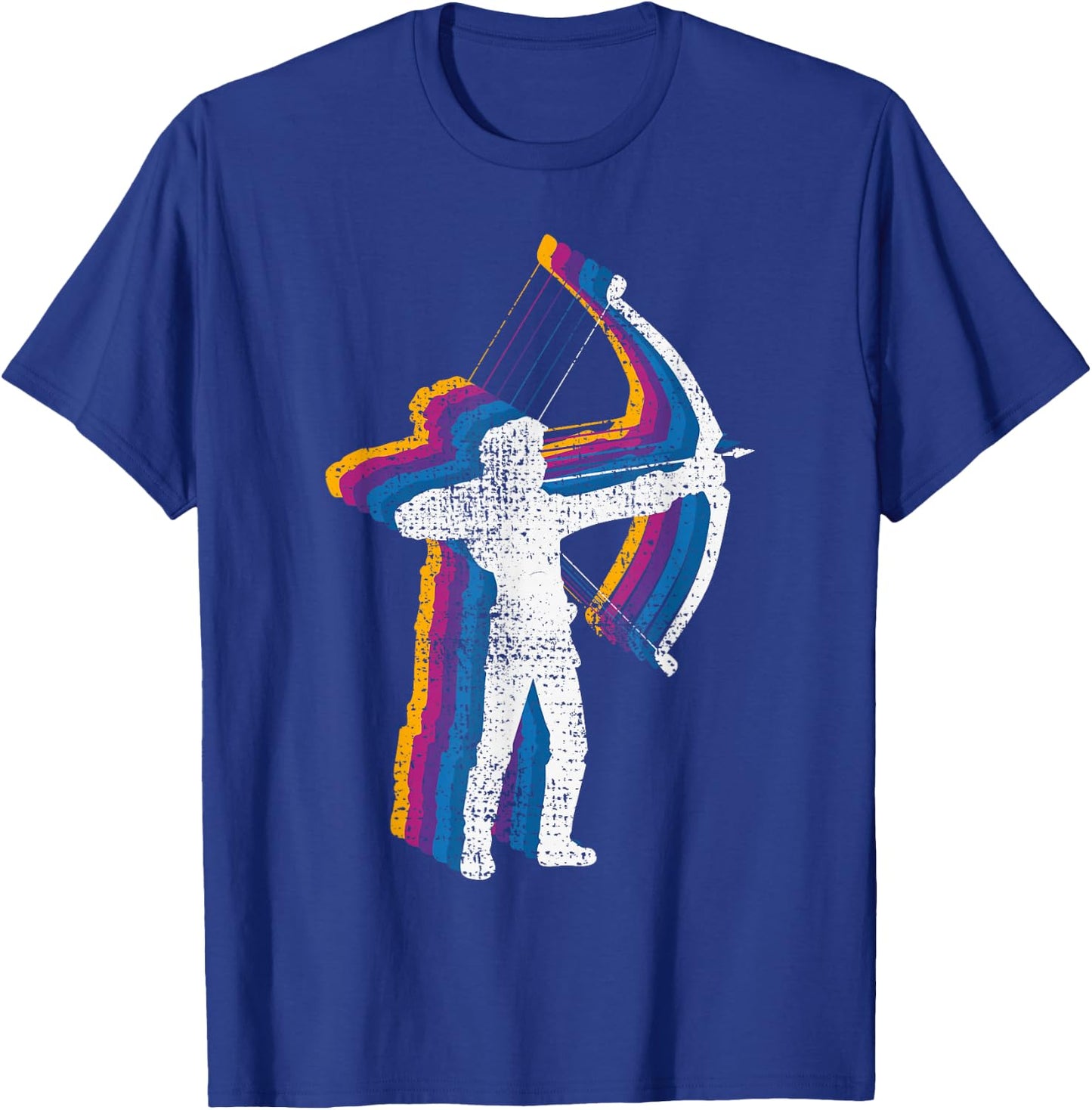 Blue Retro Vintage Archery Bow Hunting T-Shirt - T-Shirt | Royal