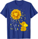 Yellow Ribbon Daisy Flower Elephant Sarcoma Cancer Awareness T-Shirt - T-Shirt | Royal