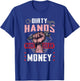 Mechanist Saying Dirty Hands Make Clean-Money Funny Mechanic T-Shirt - T-Shirt | Royal