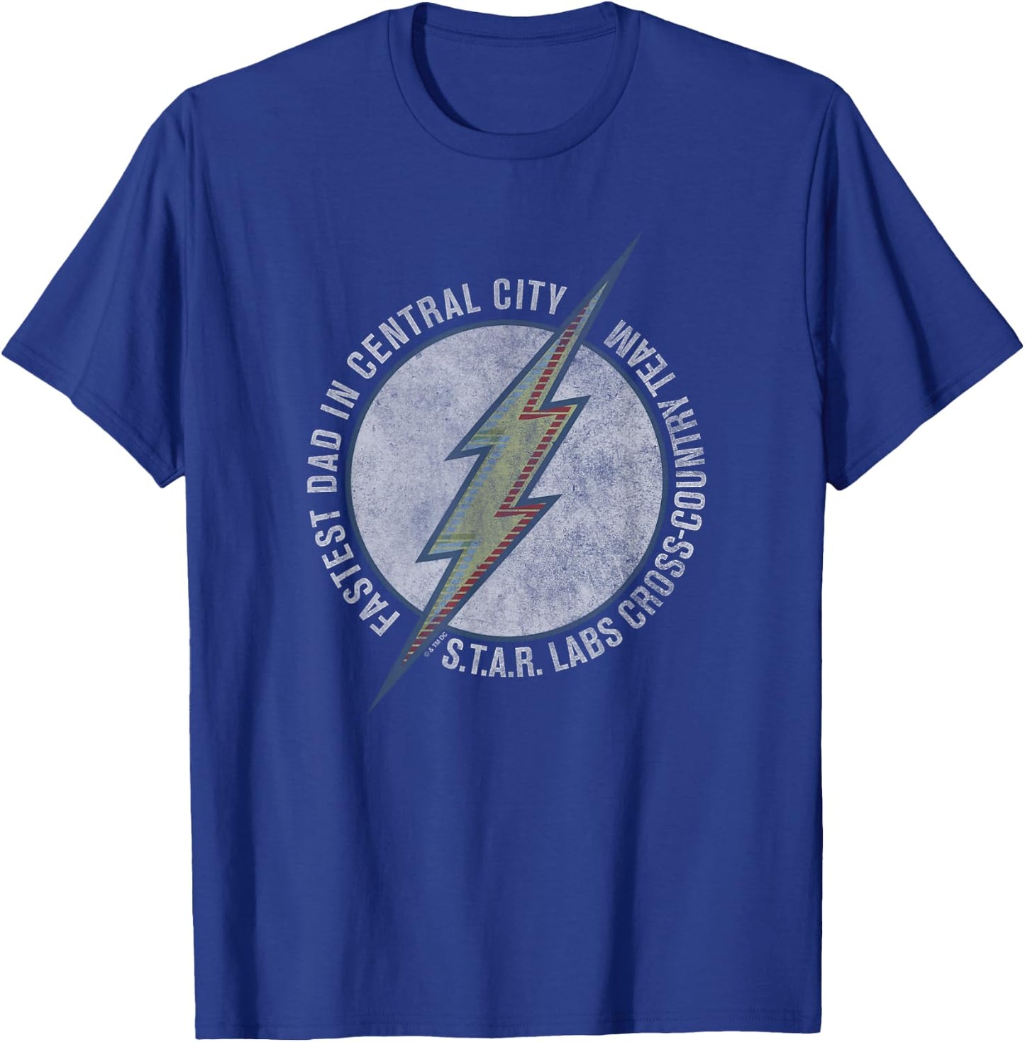 The Flash Father's Day Fastest Dad in Central City T-Shirt - T-Shirt | Royal