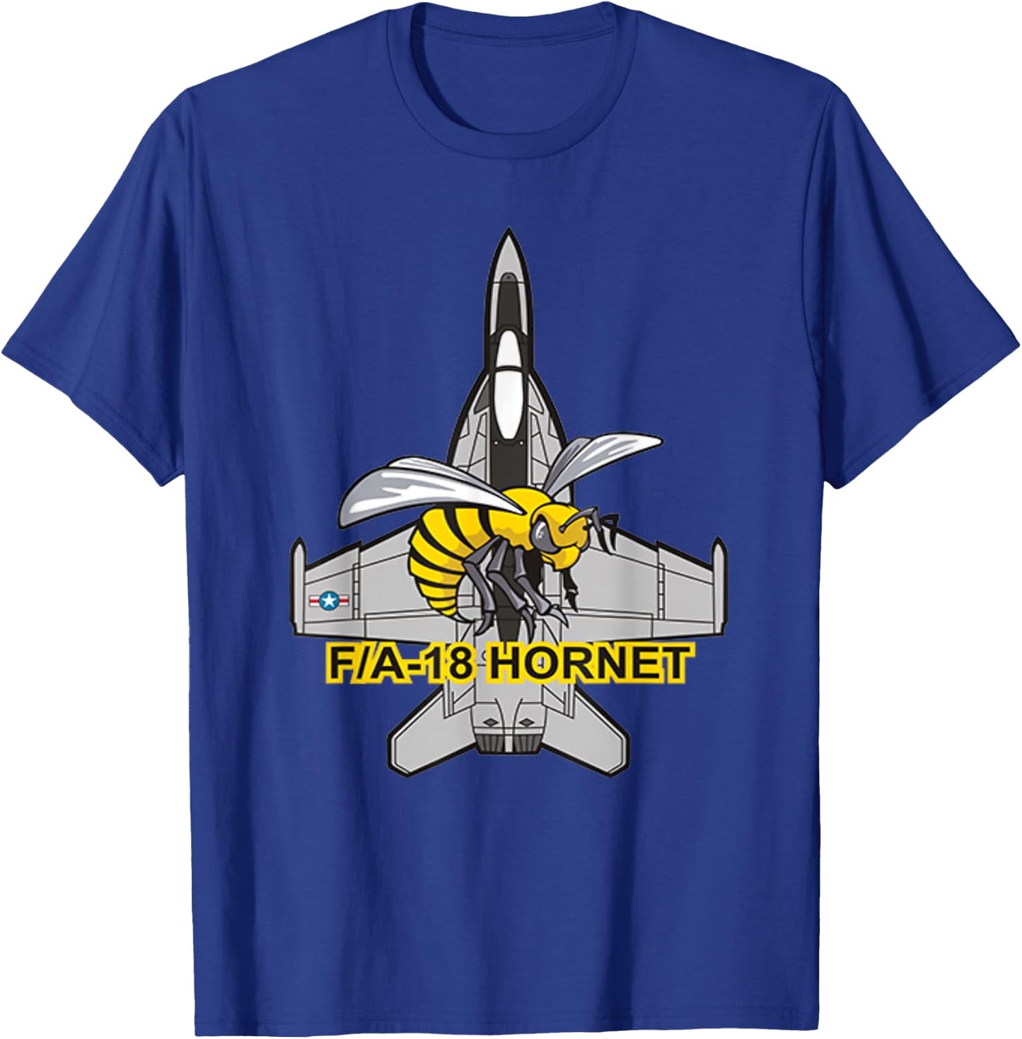 Awesome F/A-18 Hornet Navy Fighter Jet. T-Shirt - T-Shirt | Royal