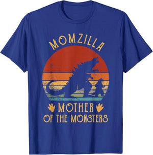 Women Momzilla Mother Of Monsters Vintage Mom Mothers Day T-Shirt - T-Shirt | Royal