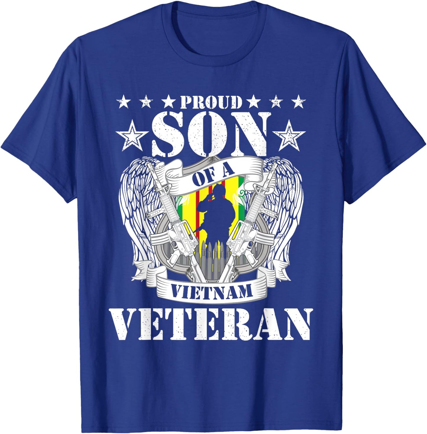 Proud Son Of A Vietnam Veteran US Patriotic Veteran's Day T-Shirt - T-Shirt | Royal