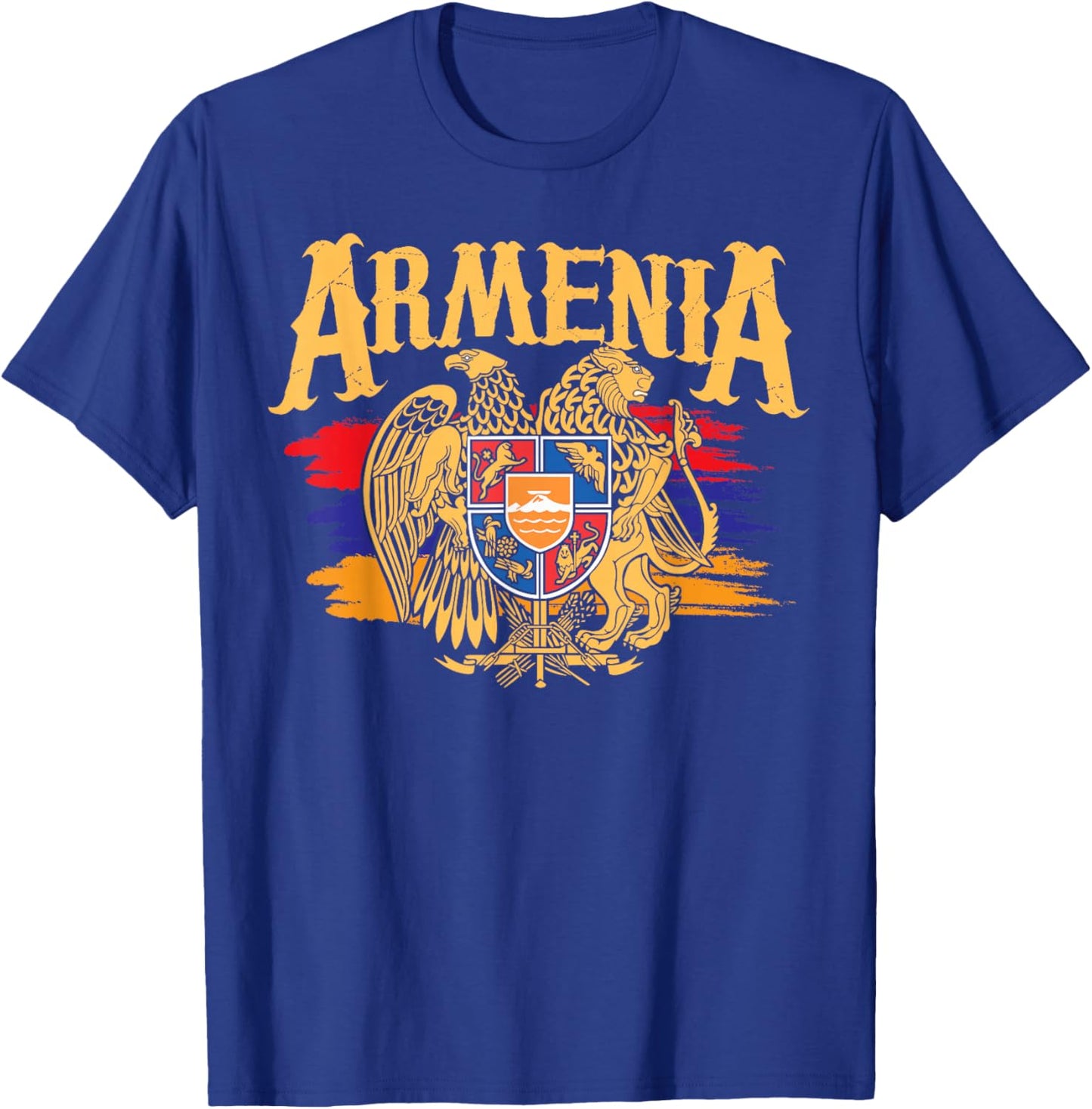 Distressed Armenia Flag - Armenian Diaspora Country Nation T-Shirt - T-Shirt | Royal
