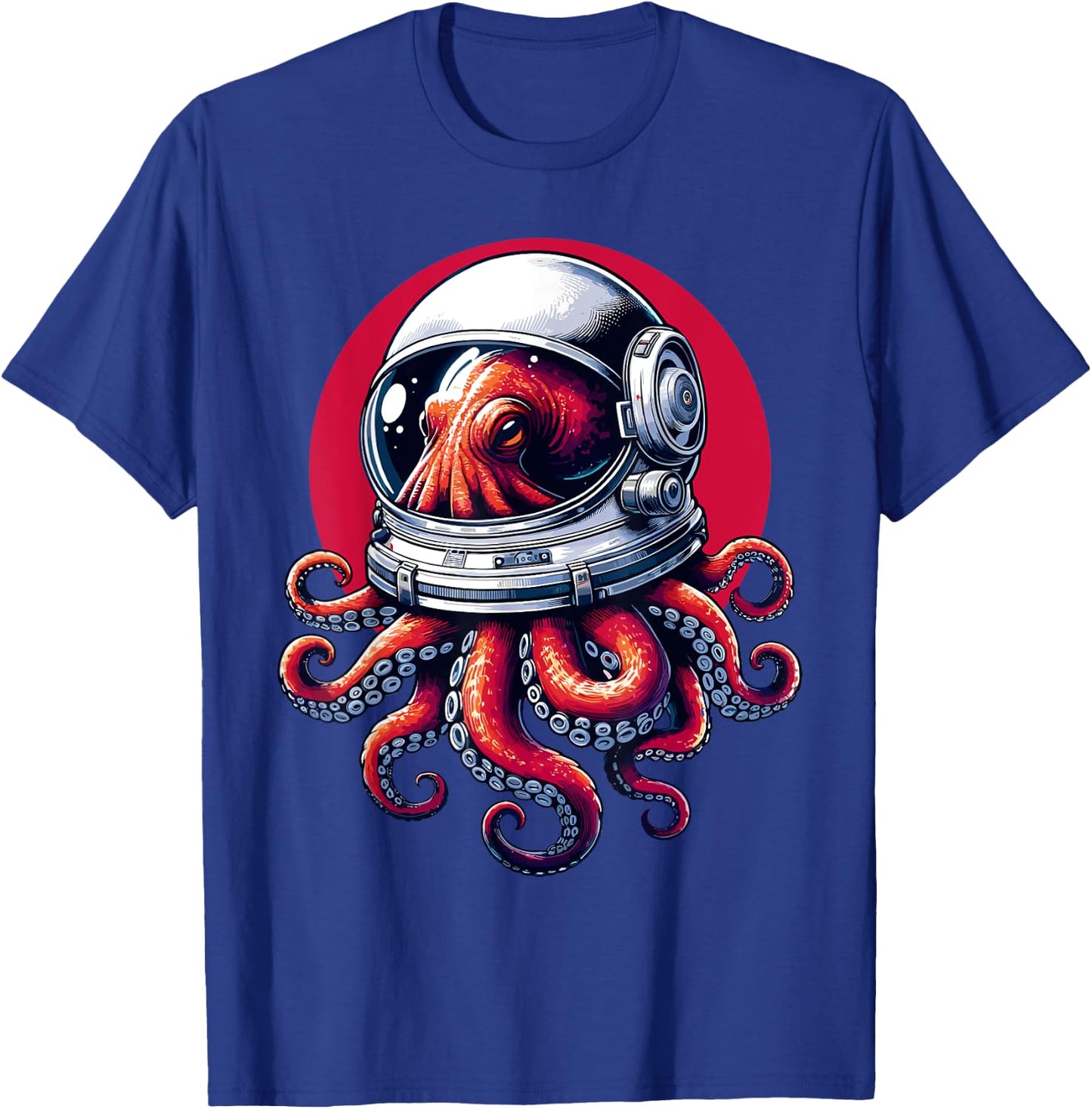 Sci-Fi Octopus Astronaut Octo-naut Astro-pus T-Shirt - T-Shirt | Royal