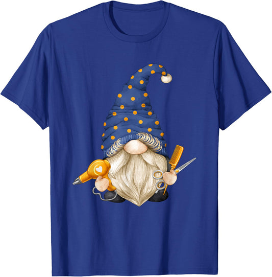 Funny Barber Gnome For Hairdresser With Hairstylist Gnome T-Shirt - T-Shirt | Royal