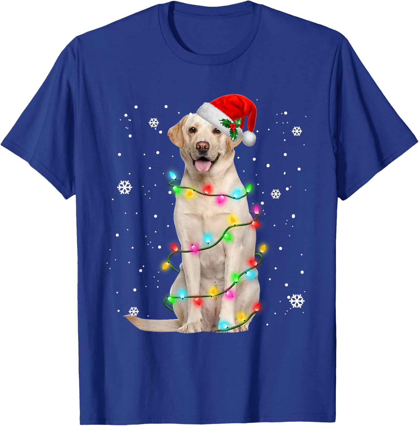 Labrador Retriever Dogs Tree Christmas Sweater Xmas Pet Dogs T-Shirt - T-Shirt | Royal