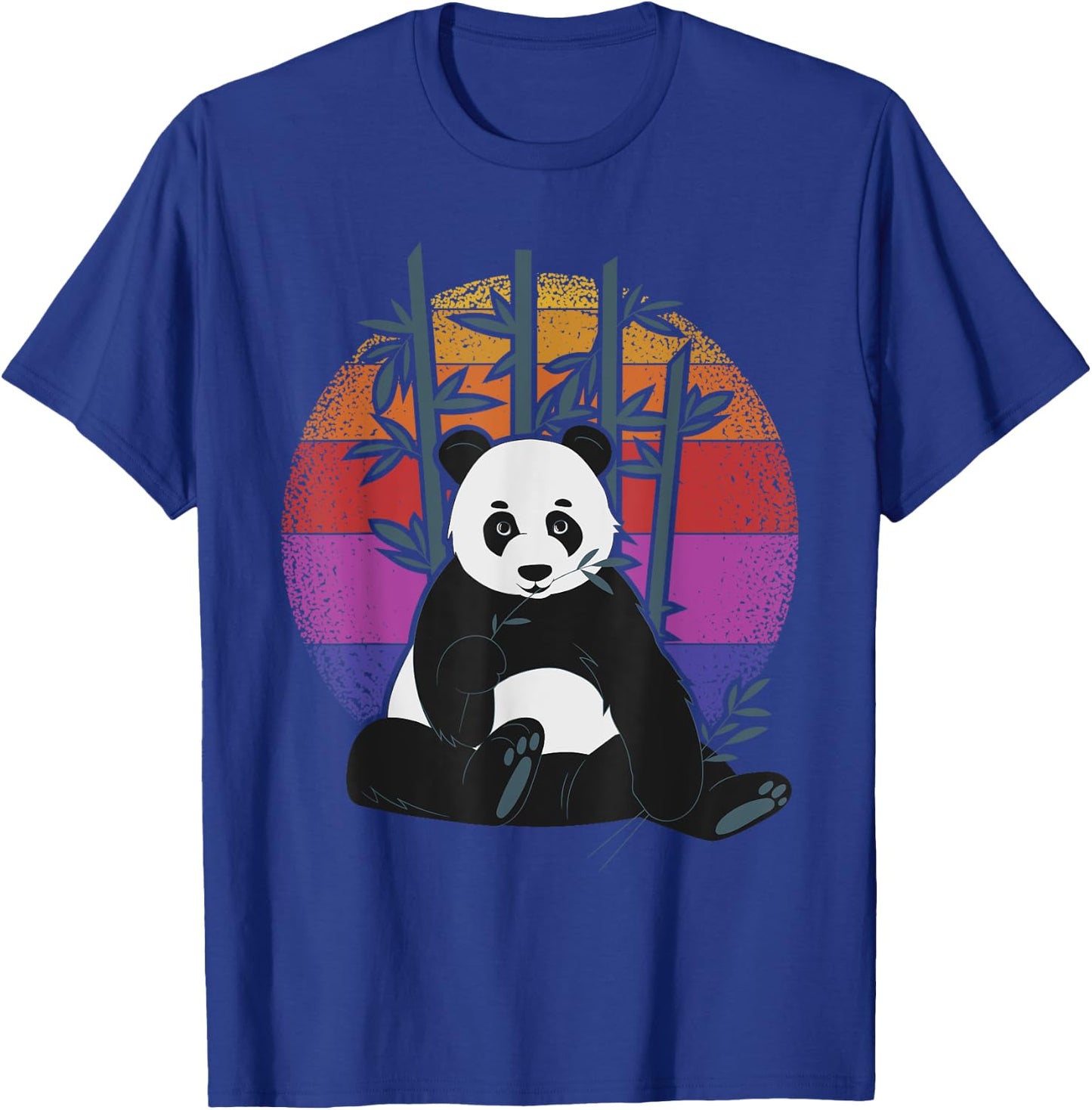 Retro Cute Eating Panda T-Shirt - T-Shirt | Royal