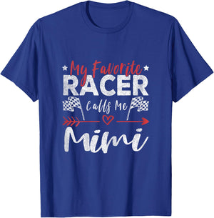 My Favorite Racer Calls Me Mimi Racer Racing Grandma T-Shirt - T-Shirt | Royal