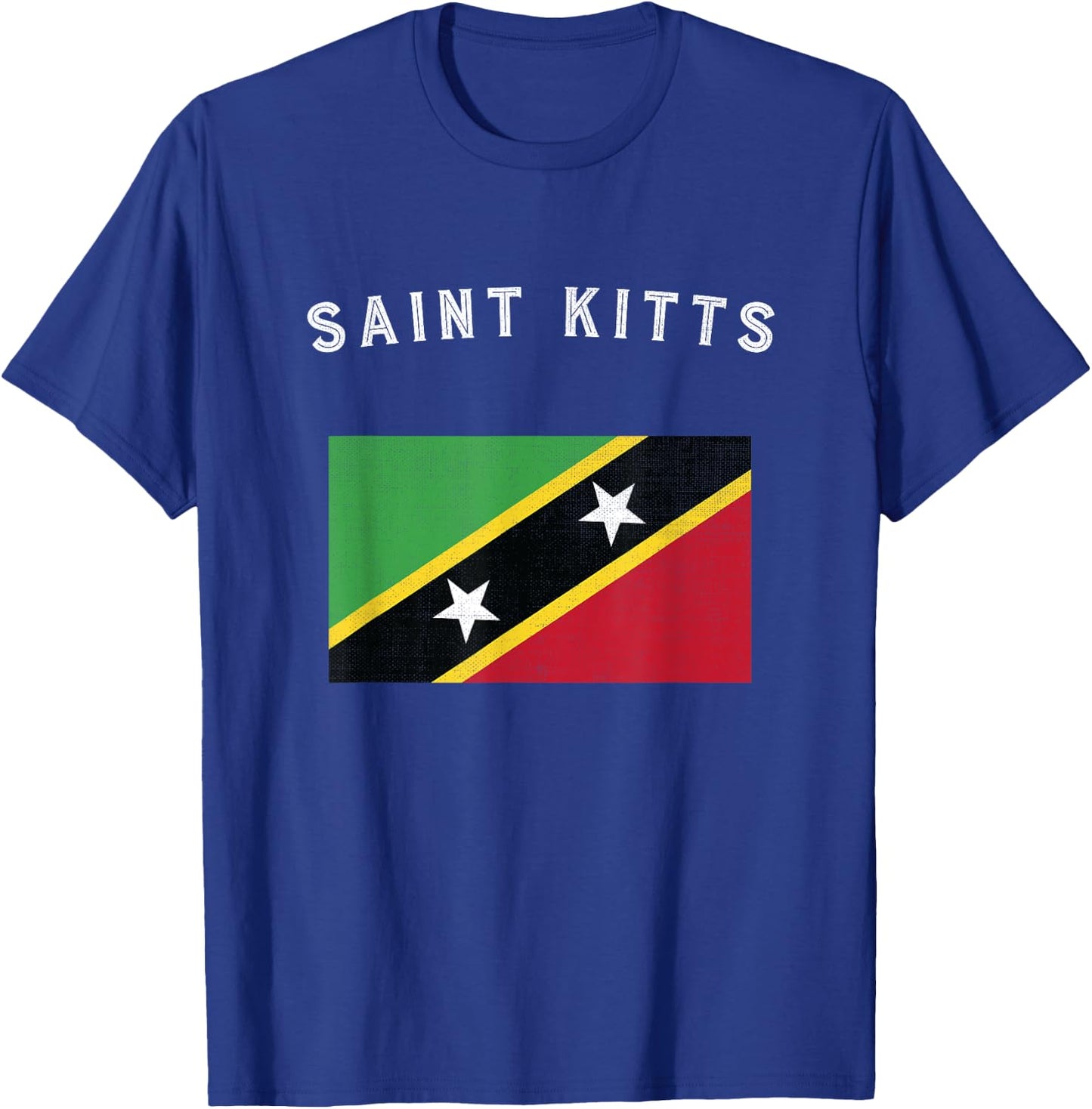 Saint Kitts Flag T-Shirt - T-Shirt | Royal