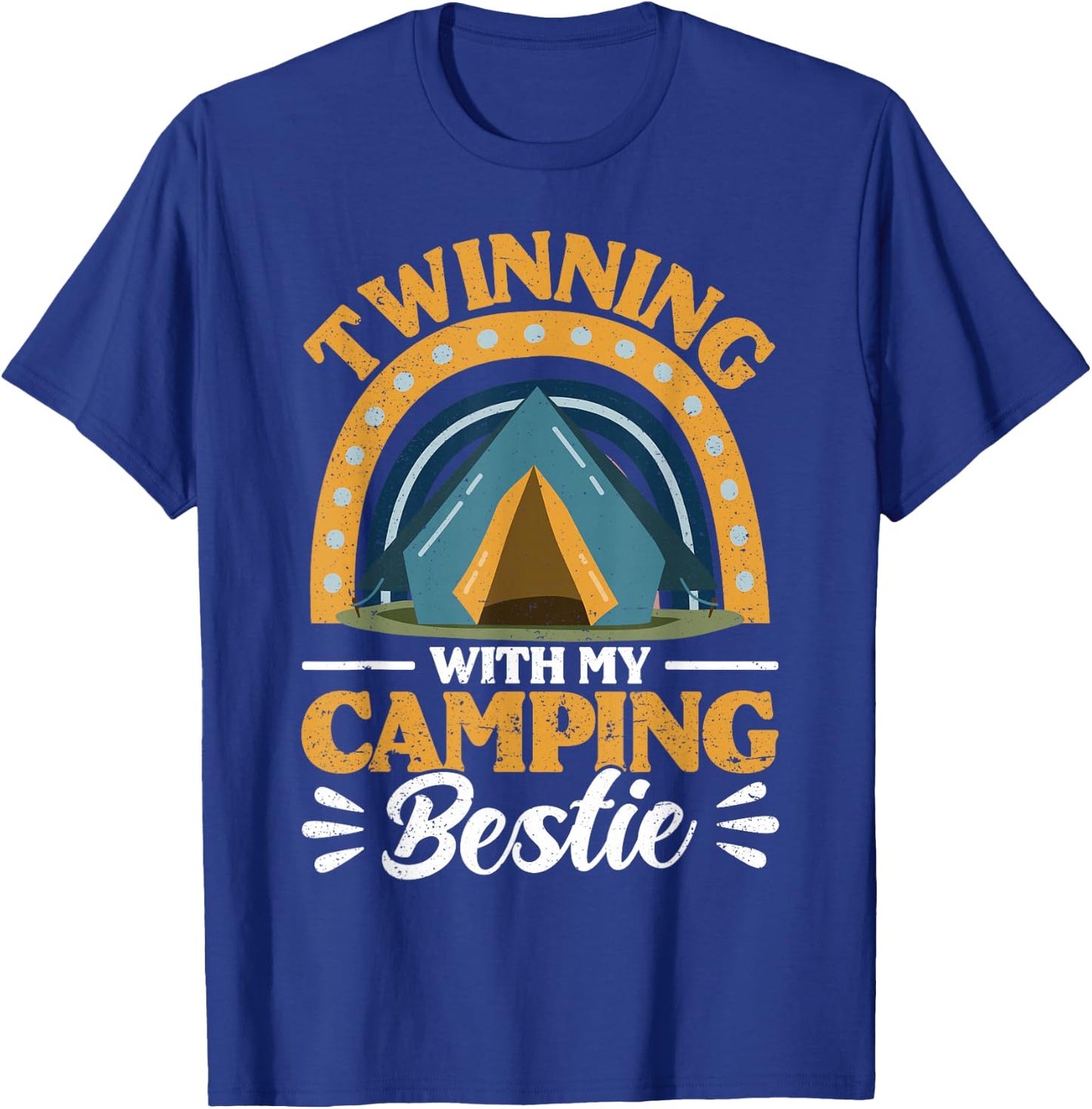 Friends Twinning With My Camping Bestie Spirit Week Girls T-Shirt - T-Shirt | Royal