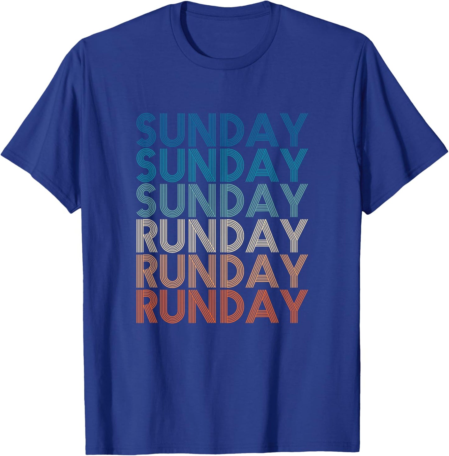 Sunday Runday Vintage Training Fitness Sport Running T-Shirt - T-Shirt | Royal