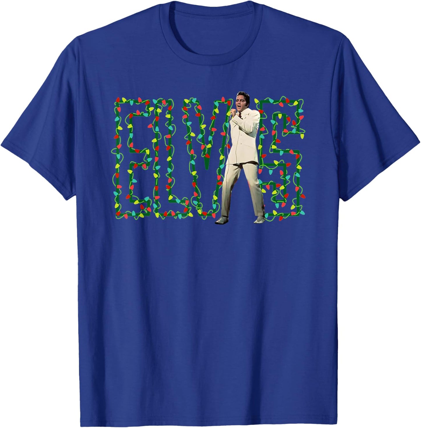 Elvis Presley Official Elvis Christmas Light T-Shirt - T-Shirt | Royal