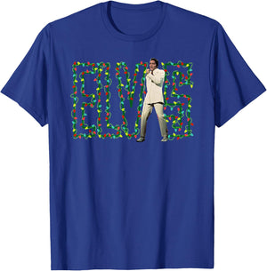 Elvis Presley Official Elvis Christmas Light T-Shirt - T-Shirt | Royal