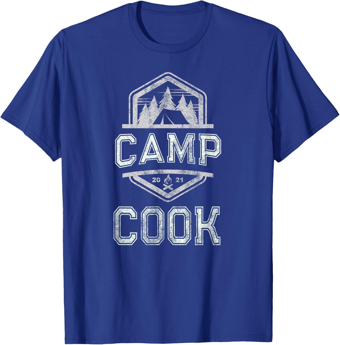 Vintage CAMP COOK Chef Squad Camping Cooking Team Funny T-Shirt - T-Shirt | Royal