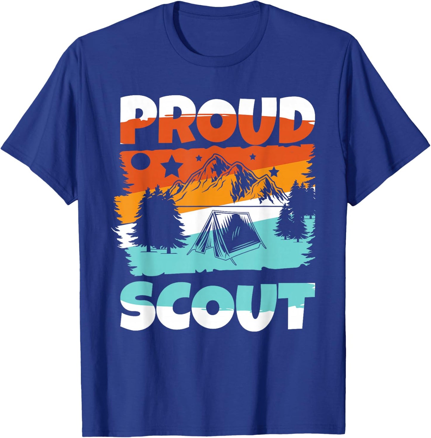 Proud Scout Leader Scouting Gear Cub Camping T-Shirt - T-Shirt | Royal