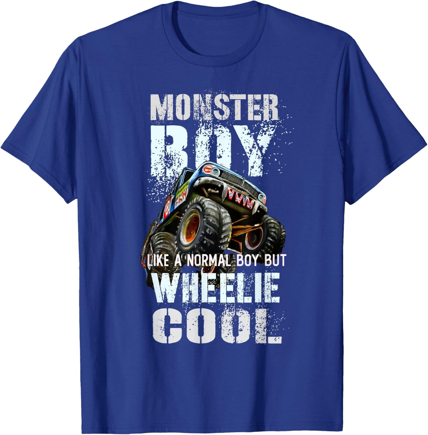 Vintage MONSTER BOY Family Birthday Bruh My Wheelie Cool Guy T-Shirt - T-Shirt | Royal
