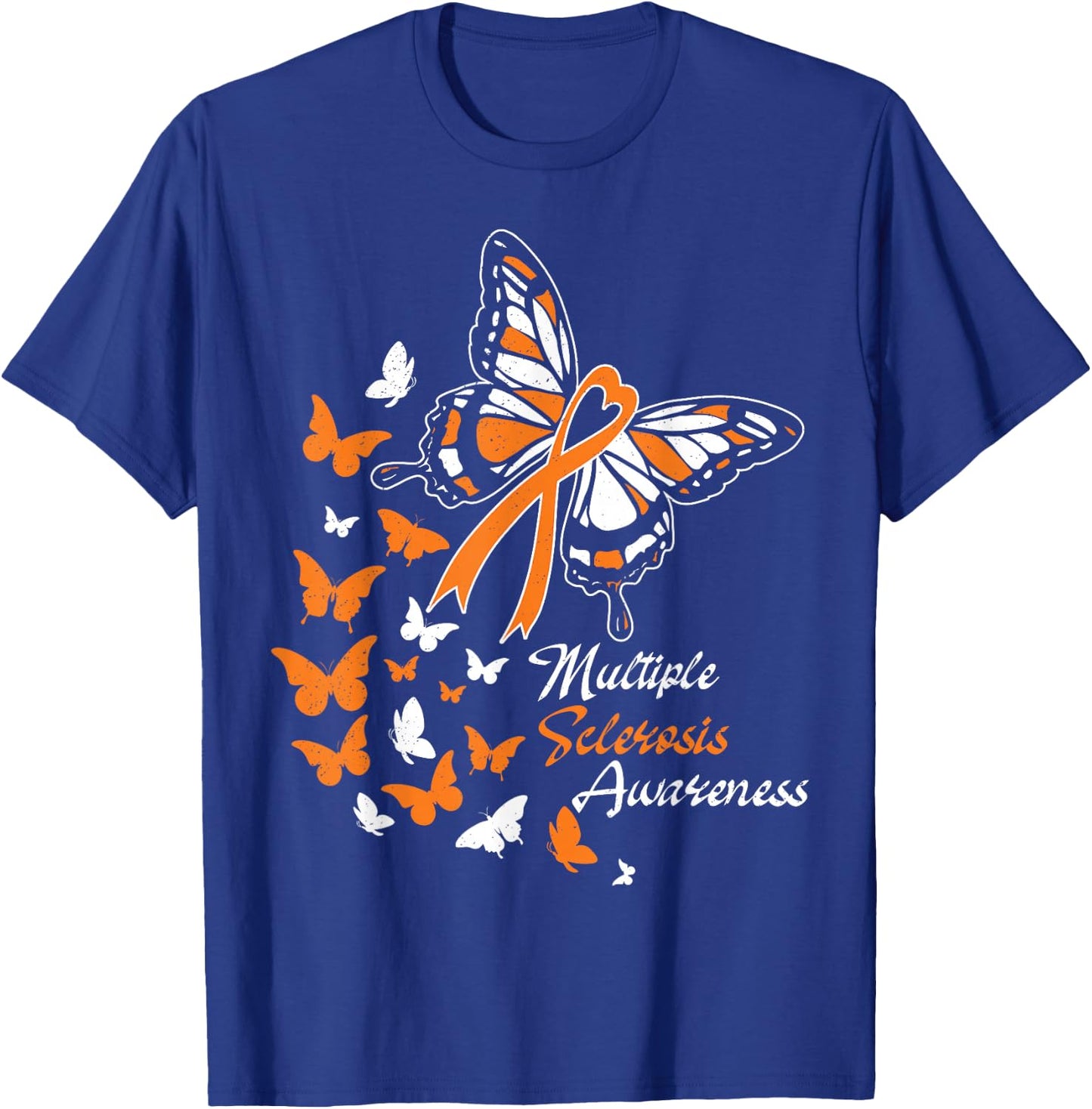 Multiple Sclerosis Awareness Butterflies Gift T-Shirt - T-Shirt | Royal