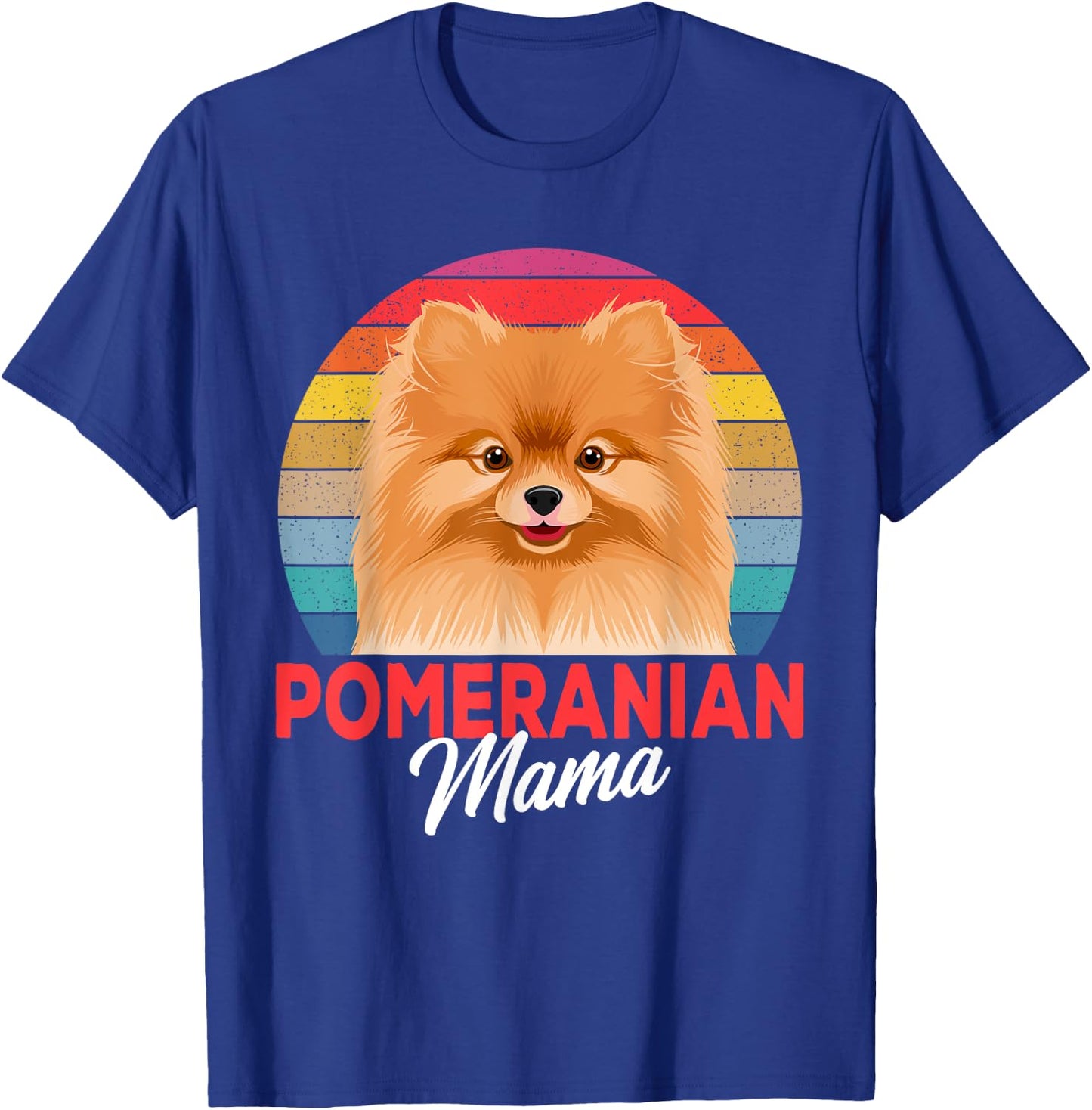 Pomeranian Mama Pom Dog Mom T-Shirt - T-Shirt | Royal