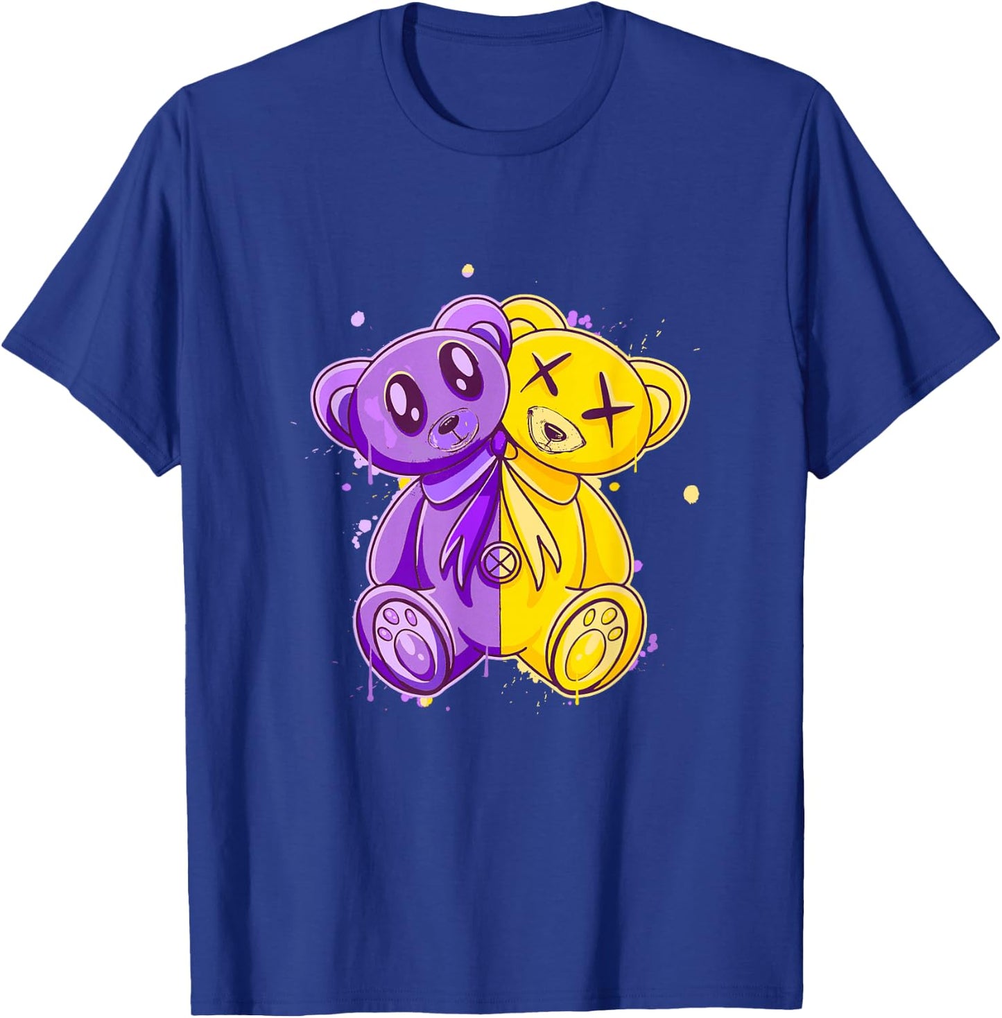 Purple and Golds Evil Twin-gold & Purple Color Graphic T-Shirt - T-Shirt | Royal