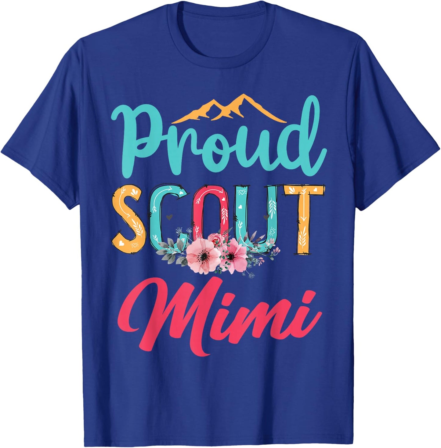 Proud Scout Mimi Happy Mother's Day Camping Scouting Leader T-Shirt - T-Shirt | Royal