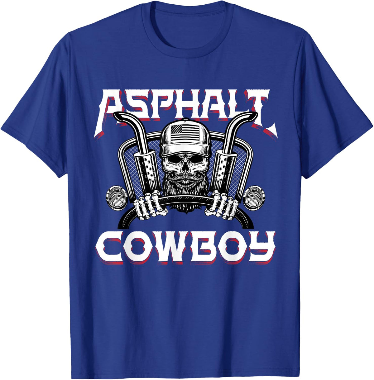 Asphalt Cowboy Funny Truck Driver Trucker Diesel Semi Gift T-Shirt - T-Shirt | Royal