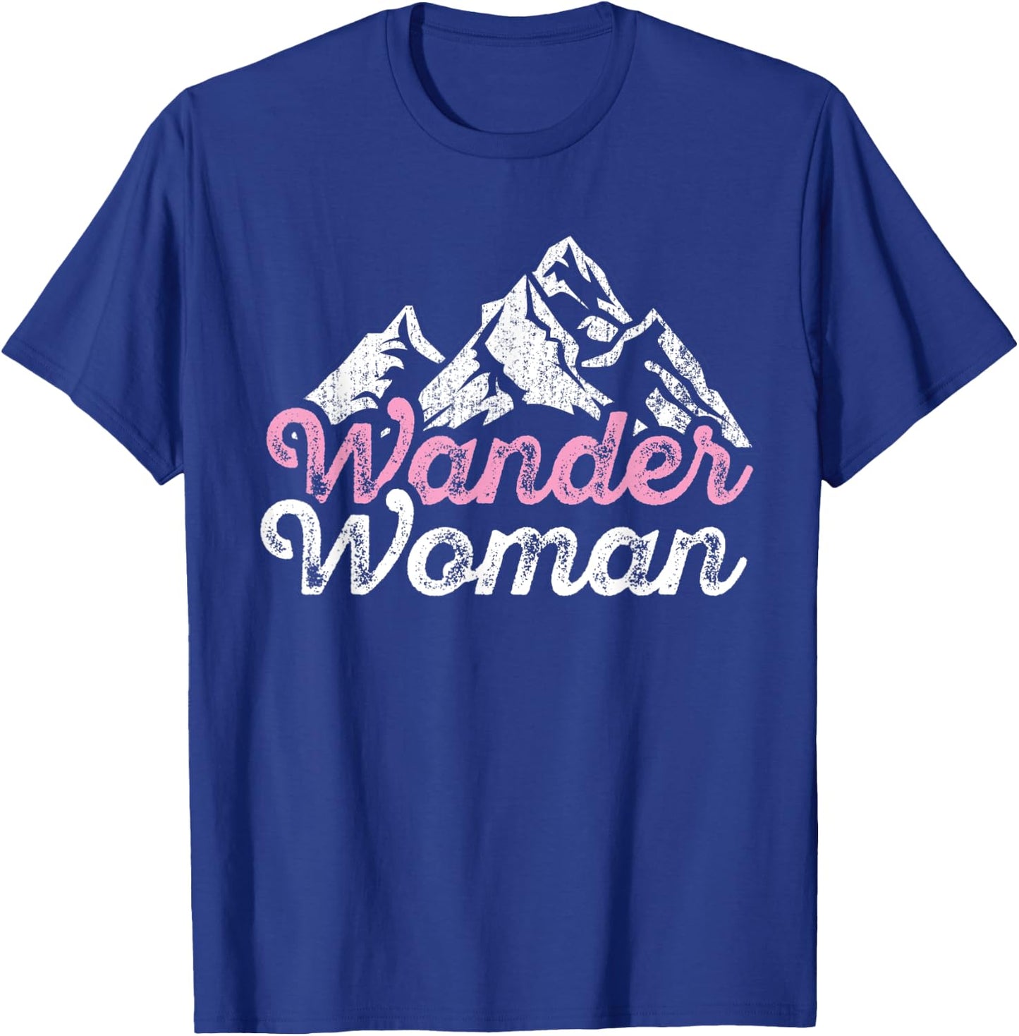 Wander Woman Mountain Camping Hiking Girls Outdoor Forest T-Shirt - T-Shirt | Royal