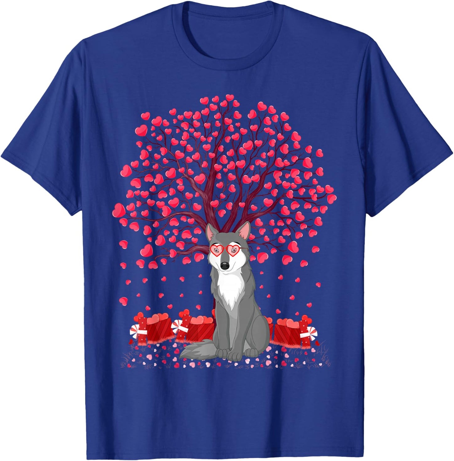 Funny Wolf Animal Lover Wolf Valentine's Day T-Shirt - T-Shirt | Royal