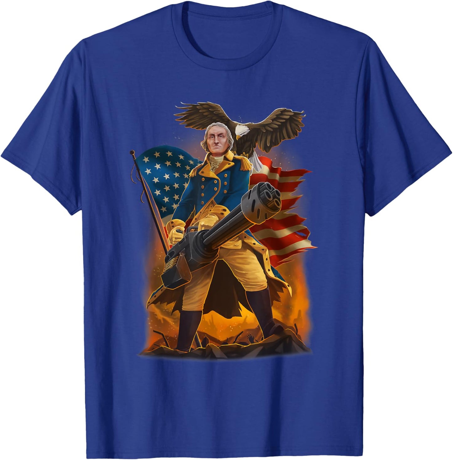 Patriotic Shirt George Washington Shirt 4th of July T-Shirt - T-Shirt | Royal