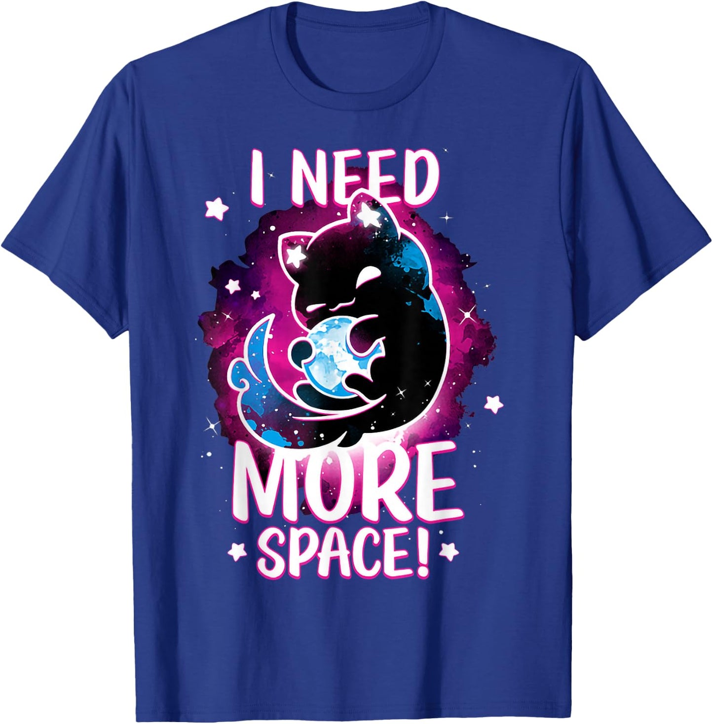 I Need More Space Astronaut Cat In Outer Space T-Shirt - T-Shirt | Royal