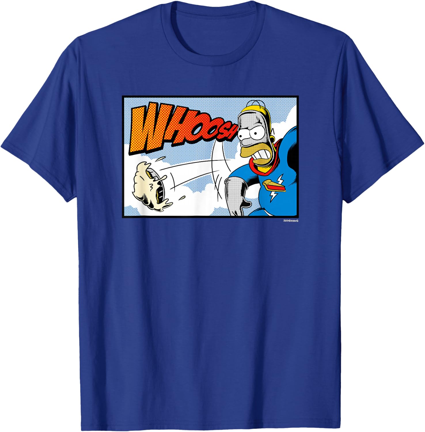 The Simpsons Homer Super Hero Pie Man comic T-Shirt - T-Shirt | Royal