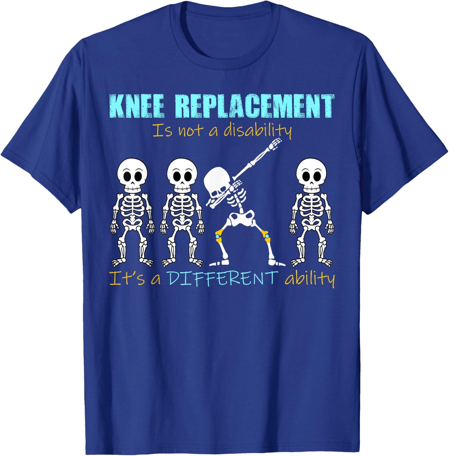 Knee Replacement Surgery Black Small Knee Replacement Recovery ACL Surgery Arthroplasty Graphic Novelty T-Shirt - T-Shirt | Royal