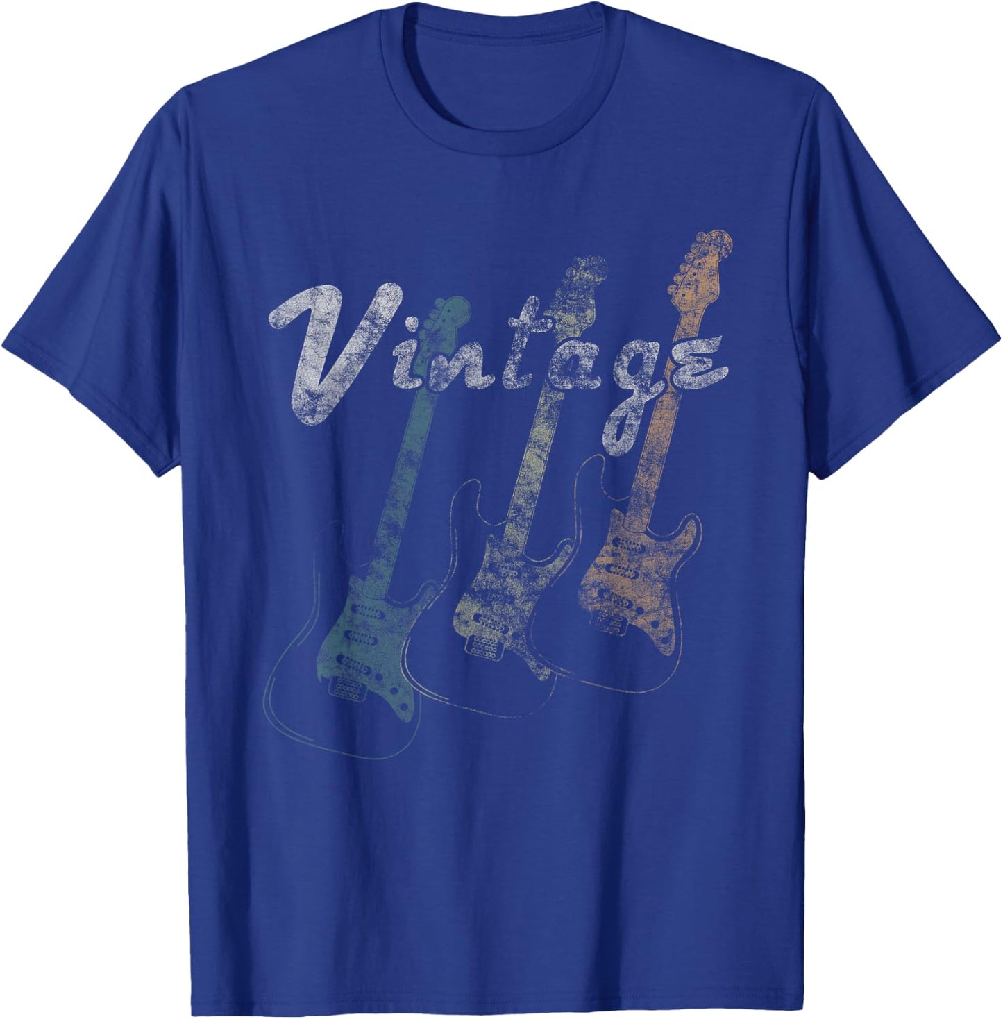 Vintage Rare Guitar Collector Retro Guitar Player T-Shirt - T-Shirt | Royal