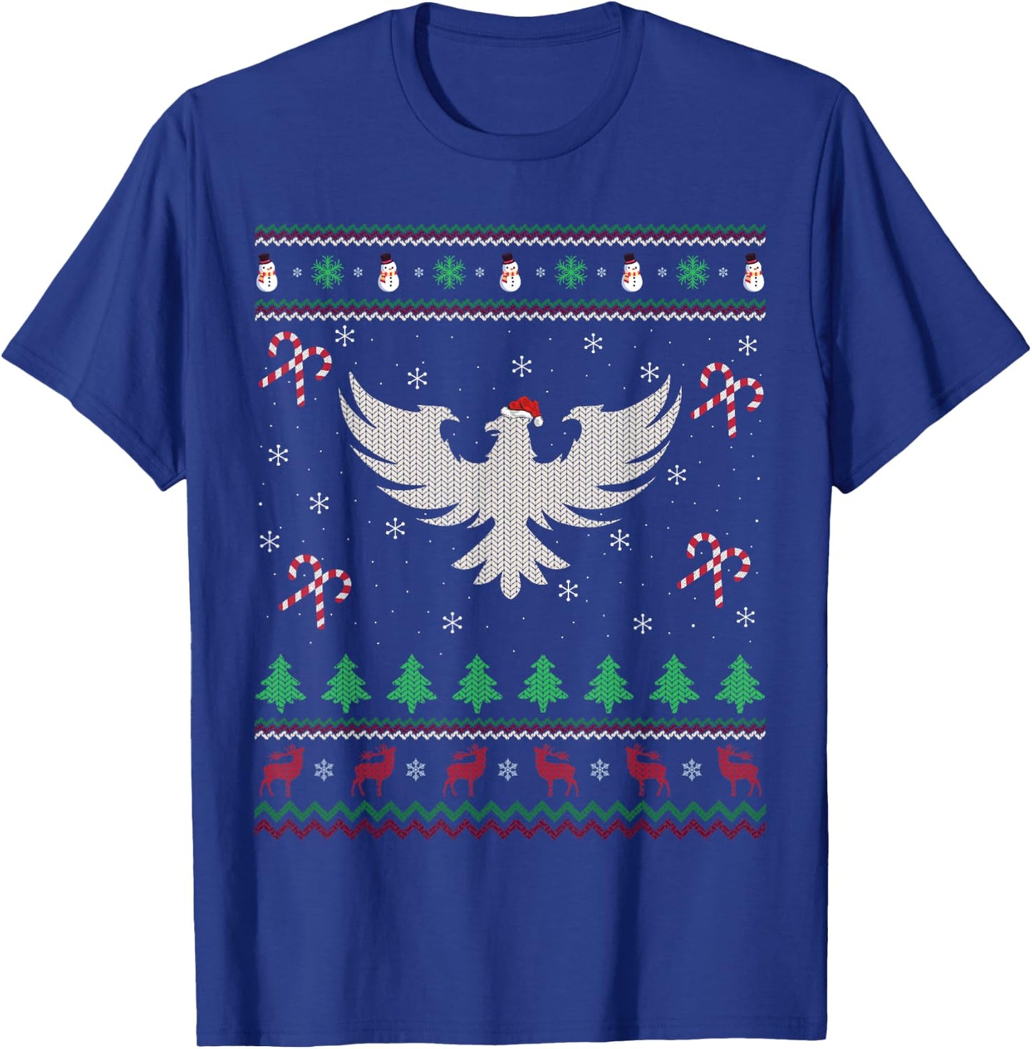 Funny Phoenix Lover Xmas Ugly Phoenix Christmas T-Shirt - T-Shirt | Royal