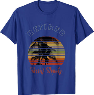Retired Sheriff Deputy Retirement Gift Beach T-Shirt - T-Shirt | Royal