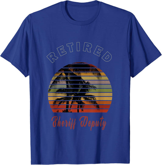 Retired Sheriff Deputy Retirement Gift Beach T-Shirt - T-Shirt | Royal