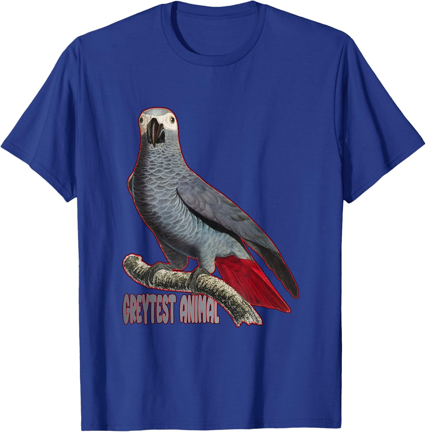 Greytest Animal African Grey Parrot T-Shirt - T-Shirt | Royal