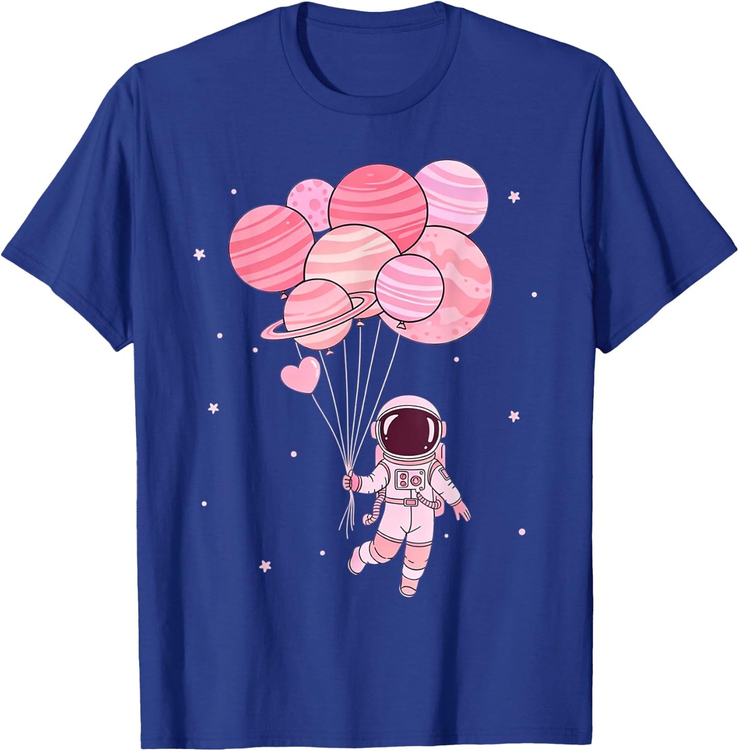 Astronaut Planets Funny Space Lovers Kids Girls Women T-Shirt - T-Shirt | Royal