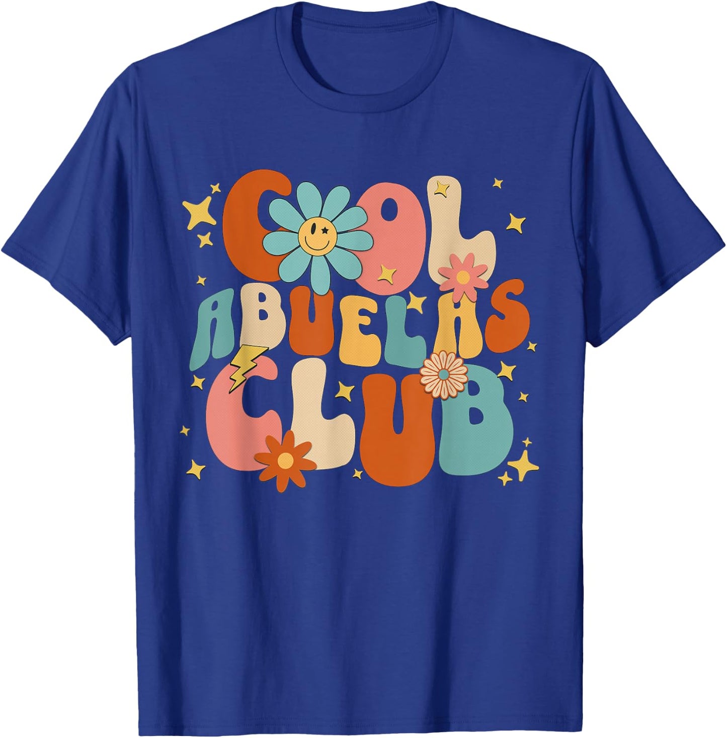 Cool Abuelas Club Groovy Retro Mother's Day New Grandma 2024 T-Shirt - T-Shirt | Royal