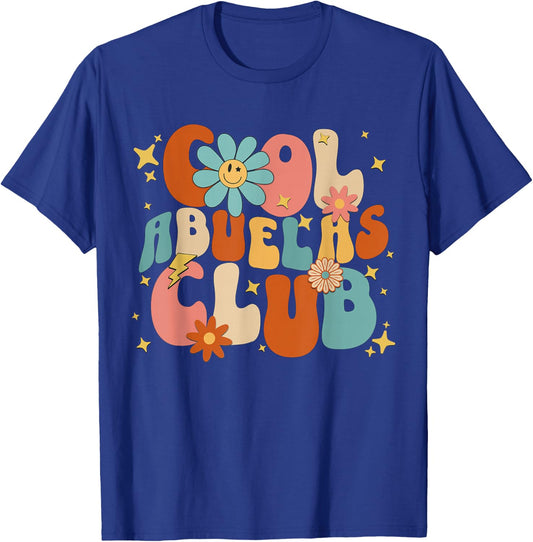 Cool Abuelas Club Groovy Retro Mother's Day New Grandma 2024 T-Shirt - T-Shirt | Royal