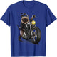 Biker Cat Riding Chopper Motorcycle T-Shirt - T-Shirt | Royal
