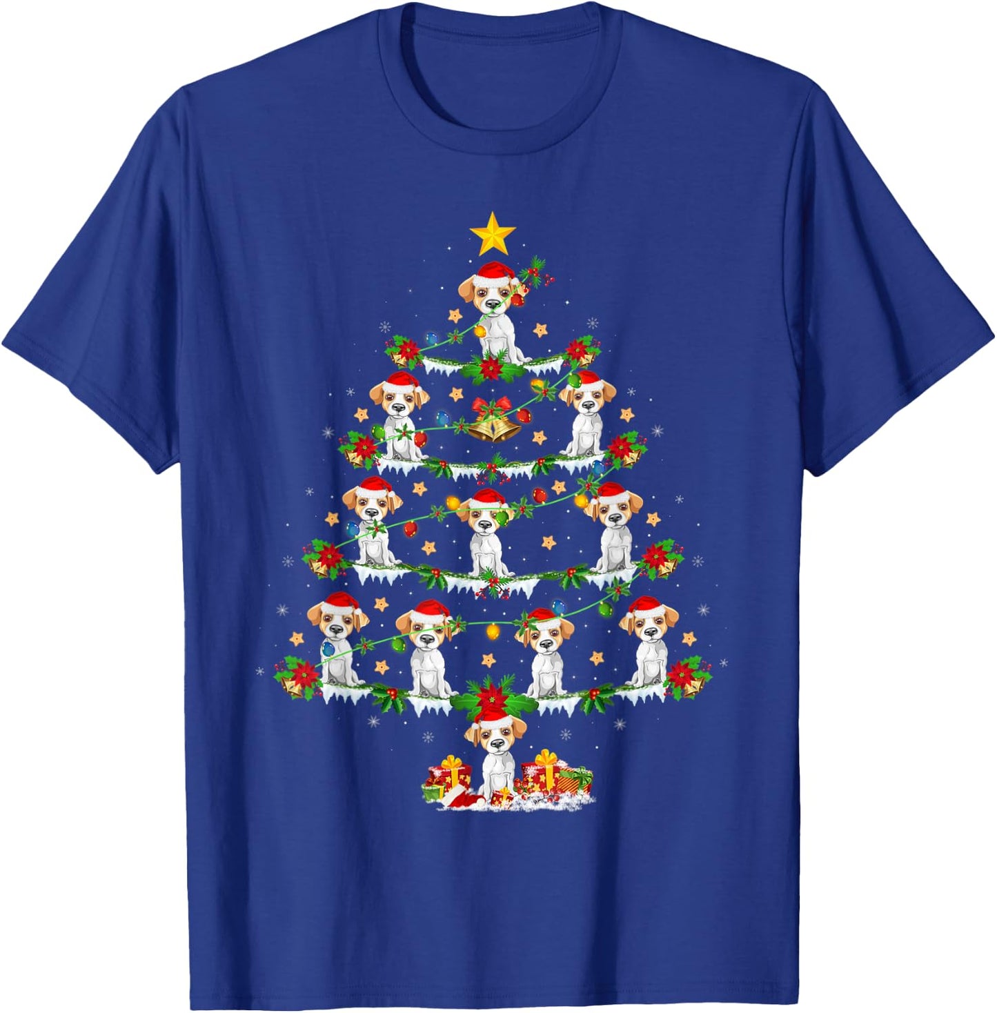 Jack Russel Dog Lover Lighting Jack Russel Christmas Tree Men Women Kids T-Shirt - T-Shirt | Royal