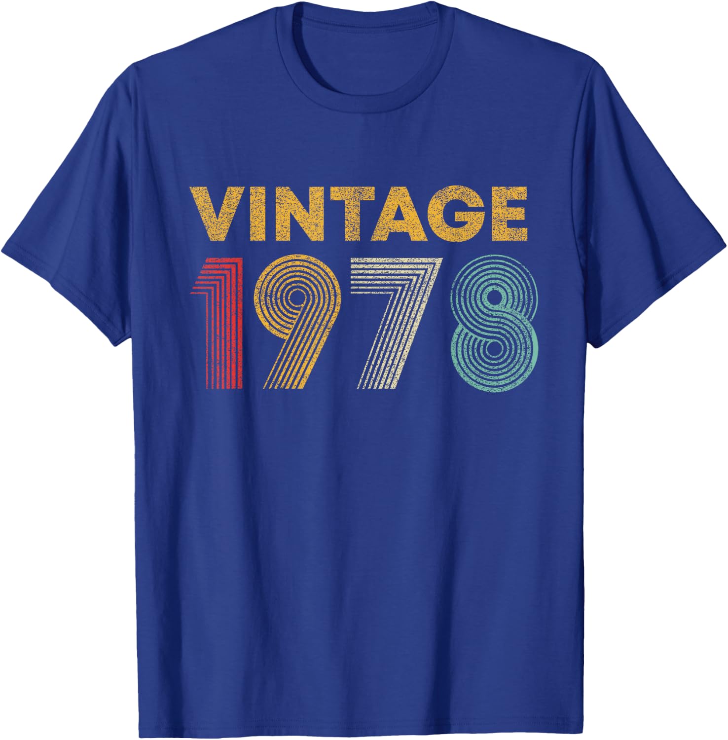 Vintage 1978 48th Birthday Gift Men Women 48 Years Old T-Shirt - T-Shirt | Royal