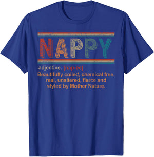 Nappy Definition Pro Black Girl Magic Natural Curly Hair T-Shirt - T-Shirt | Royal
